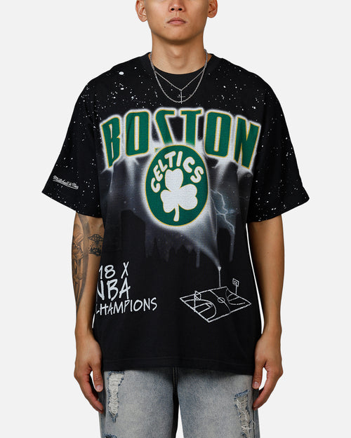 Mitchell & Ness Boston Celtics Skyline T-Shirt Faded Black