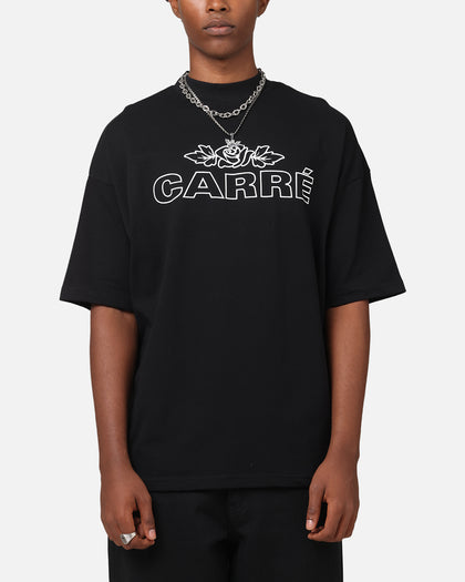 Carre Rosebud Mock Neck T-Shirt Black
