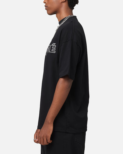 Carre Rosebud Mock Neck T-Shirt Black