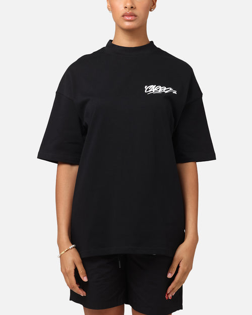 Carre Tag Mock Neck T-Shirt Black