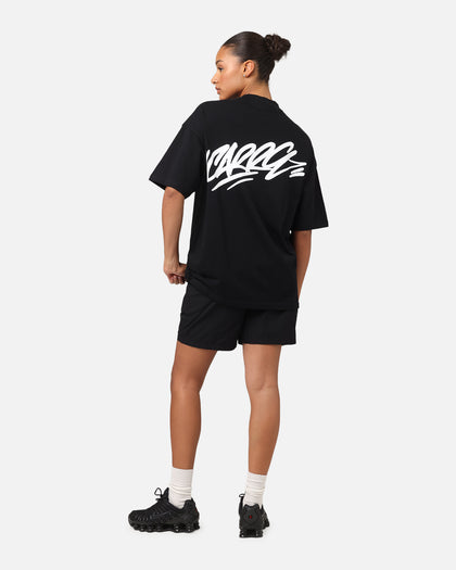 Carre Tag Mock Neck T-Shirt Black