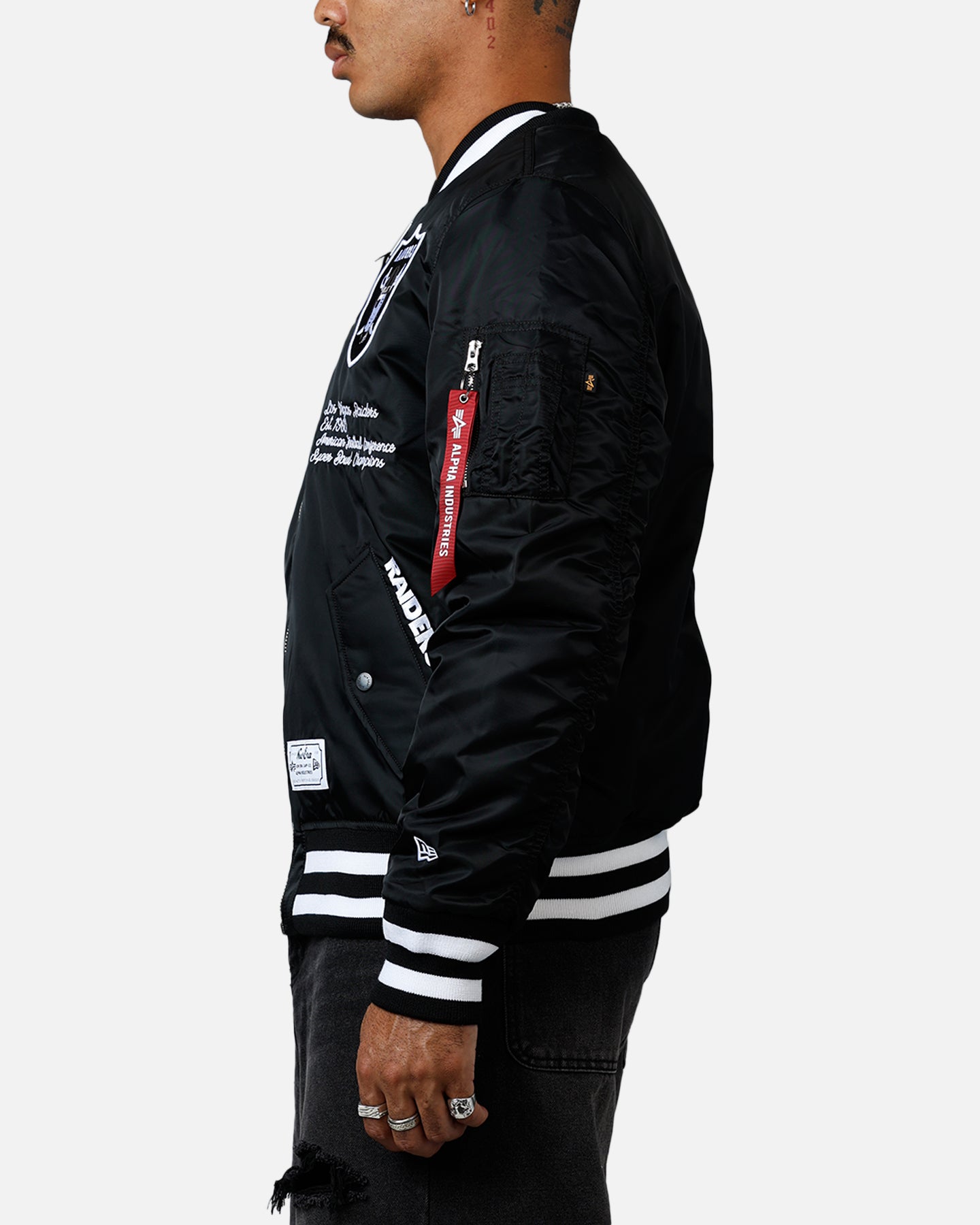 New Era X Alpha Series X NFL Las Vegas Raiders MA-1 Bomber Jacket