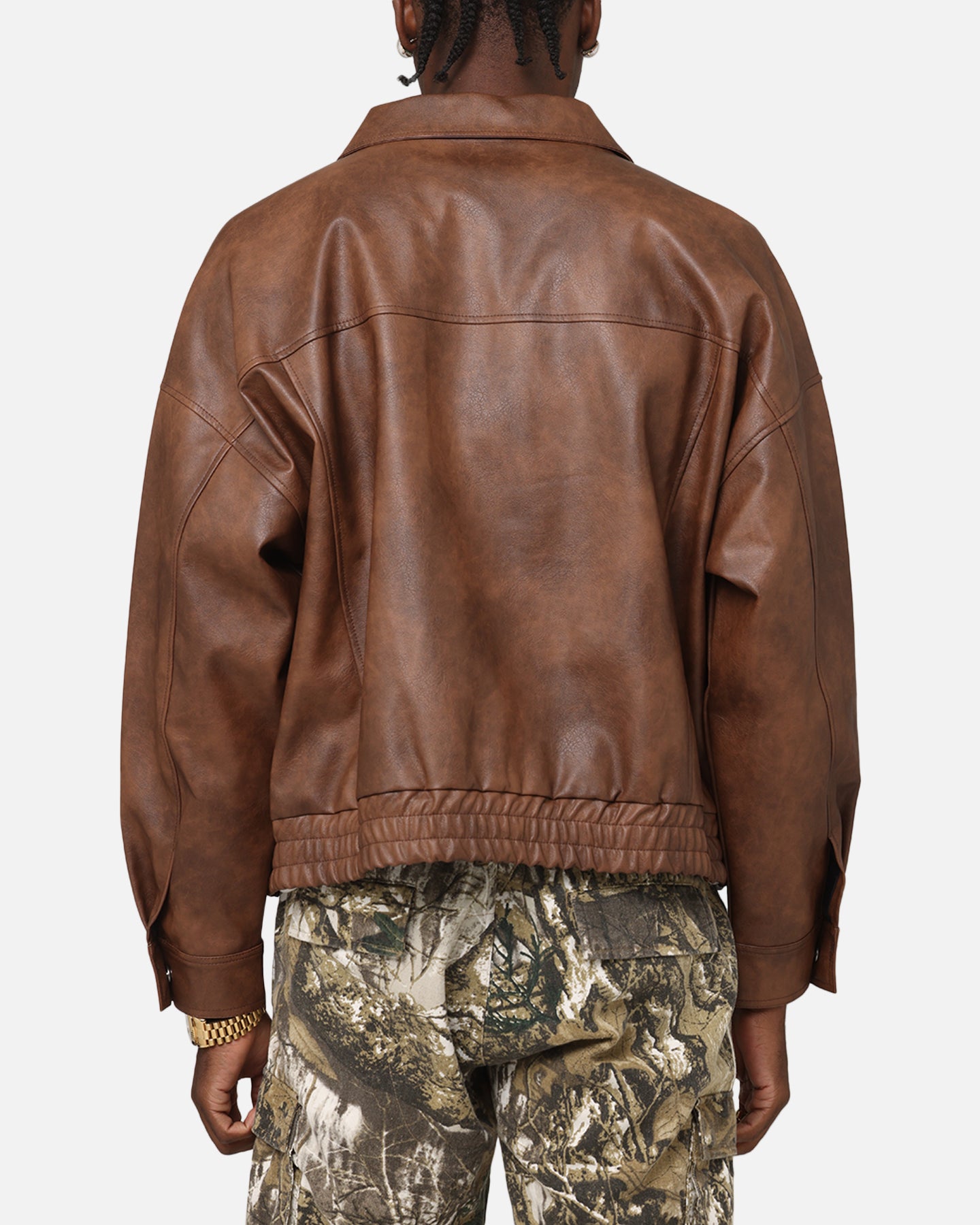 XXIII Vegan Leather Flight Jacket Brown | Culture Kings US
