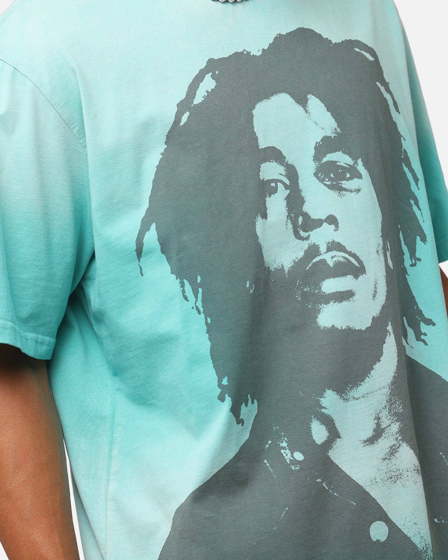 Bob Marley Bob Hem Vintage T-Shirt Washed Teal/Black | Culture