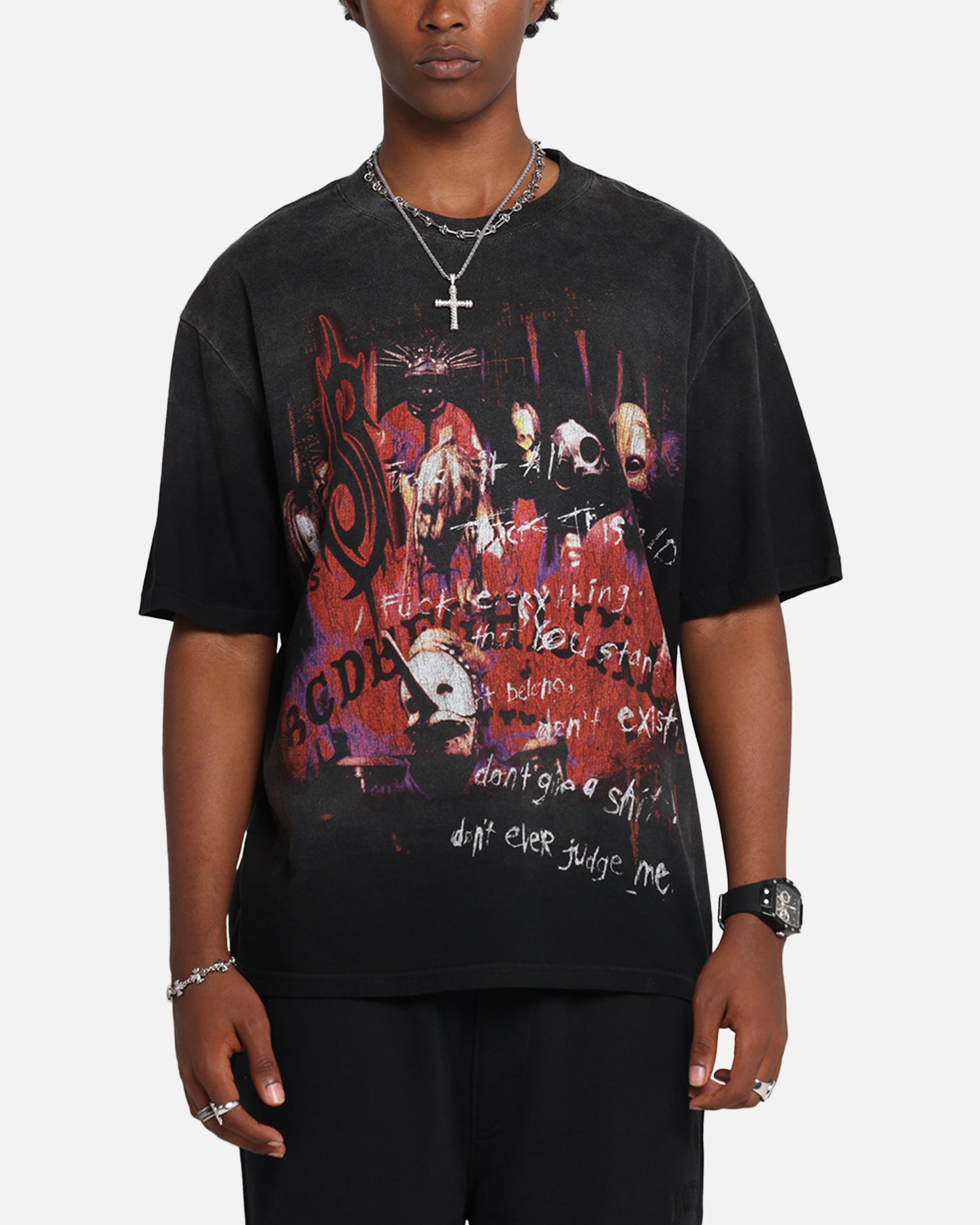 Slipknot ブラック Tシャツ　L Slipknot Slipknot Blacked Out T-Shirt Washed Black | Culture Kings US