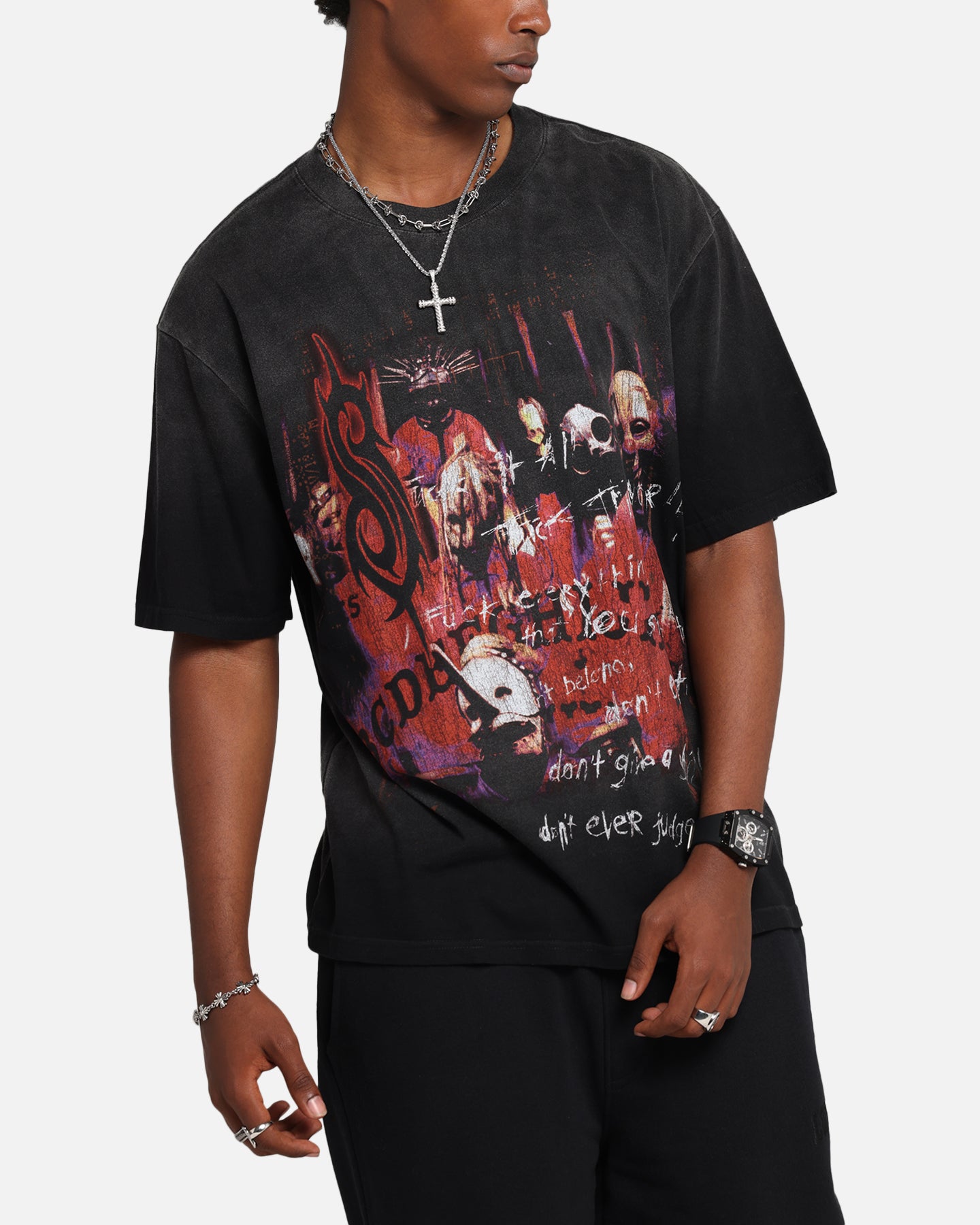 Slipknot Slipknot Blacked Out T-Shirt Washed Black | Culture Kings US