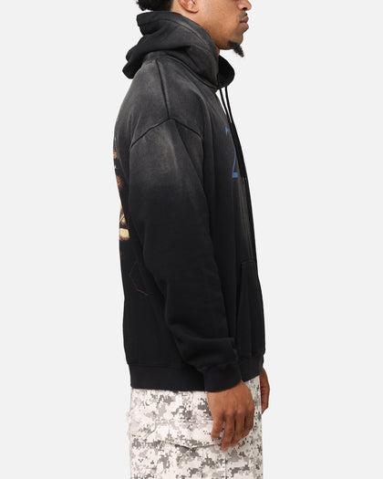 Tupac Super Fade Hoodie Washed Black