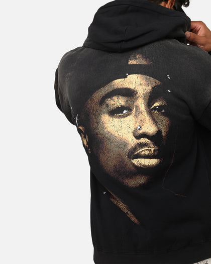 Tupac Super Fade Hoodie Washed Black