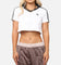 Adidas Women's Jacquard Crop Polo Shirt White