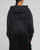 Loiter Women's Utility Cropped Hoodie Washed Black