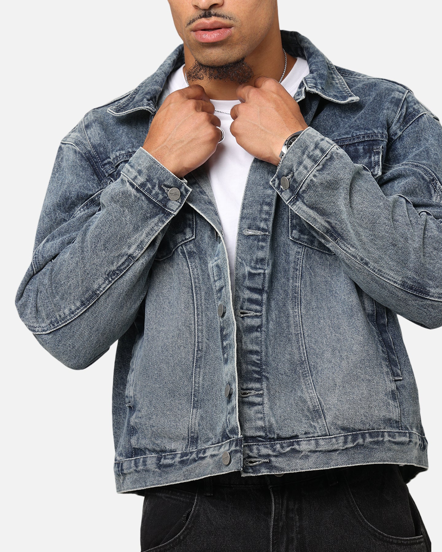 希少☆DIESELデニムジャケット　ダメージ　ムラ　立体裁断　XS y2k Saint Morta Armoury Denim Jacket Dirty Denim | Culture Kings US