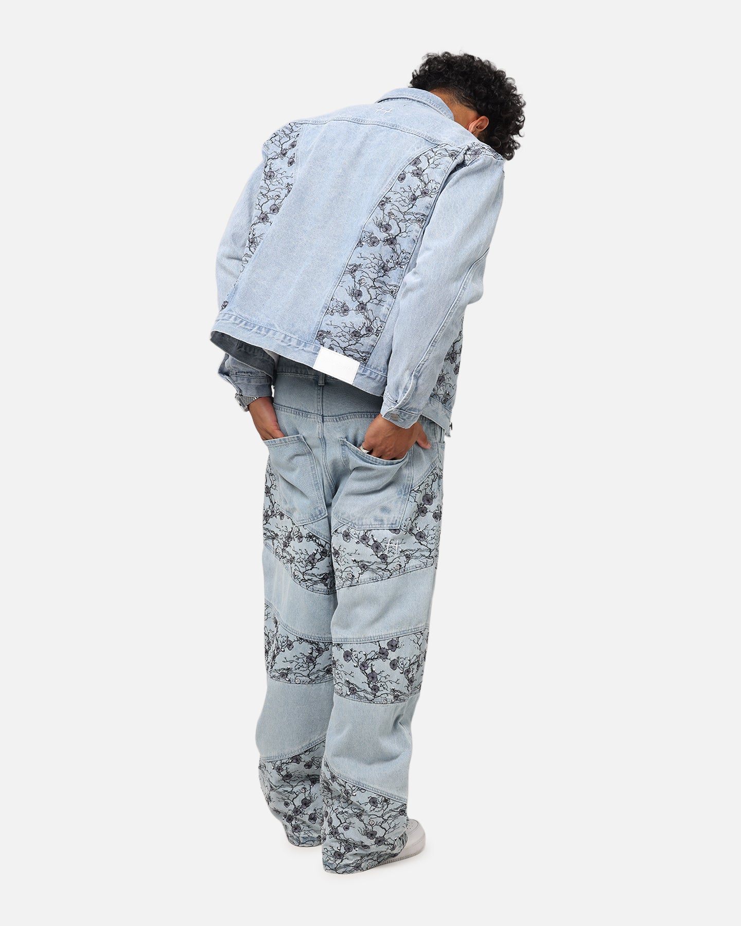 Saint Morta Poison Ivy Panel Denim Jacket Mid Blue | Culture Kings US