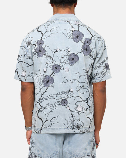 Saint Morta Poison Ivy Boxy Denim Shirt Mid Blue