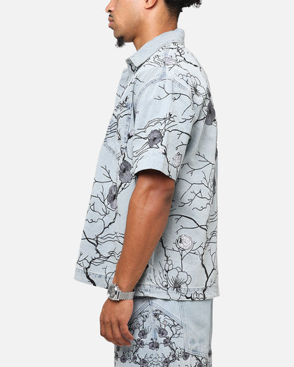 Saint Morta Poison Ivy Boxy Denim Shirt Mid Blue