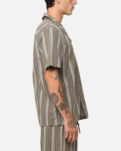 XXIII Condesa Linen Button Up Shirt Olive