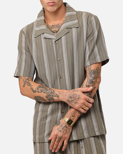 XXIII Condesa Linen Button Up Shirt Olive