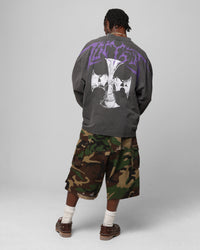 Loiter Angel Number Long Sleeve T-Shirt Charcoal