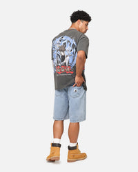 Goat Crew X Yu-Gi-Oh! Kaiba Blue Eyes Heavy T-Shirt Black Wash