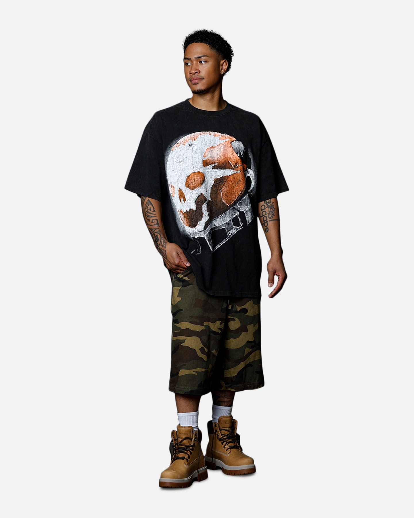 ちゃむ saint goat ポロシャツ Goat Crew X Halo Halo Reach Emilie Big Head Vintage T-Shirt Black