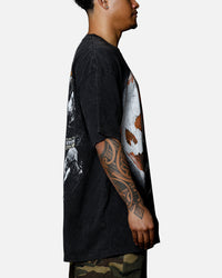 Goat Crew X Halo Halo Reach Emilie Big Head Vintage T-Shirt Black Acidwash