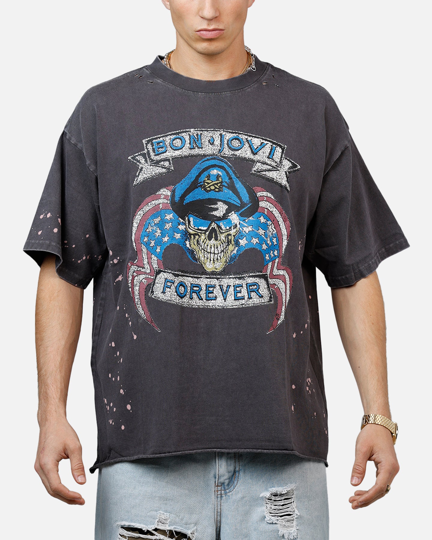 Bravado Bon Jovi Forever T-Shirt Washed Black | Culture Kings US