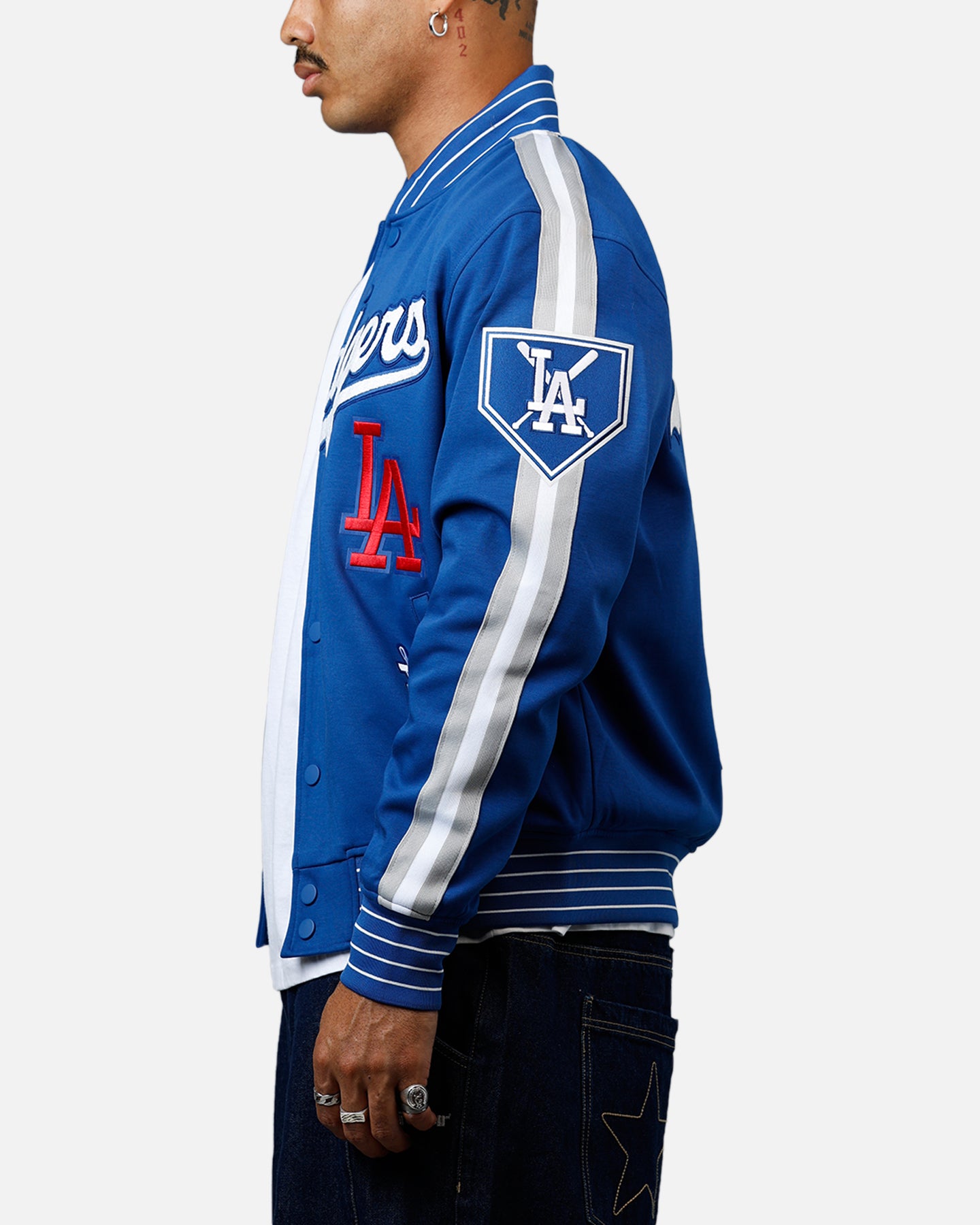 Pro Standard Los Angeles Dodgers Double Knit Jacket Blue | Culture