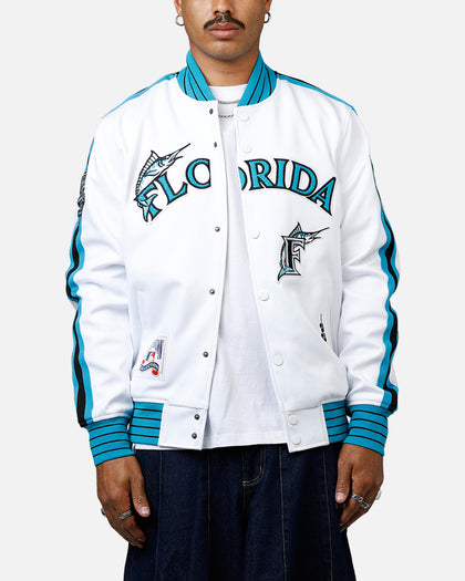 Pro Standard Florida Marlins Double Knit Jacket White
