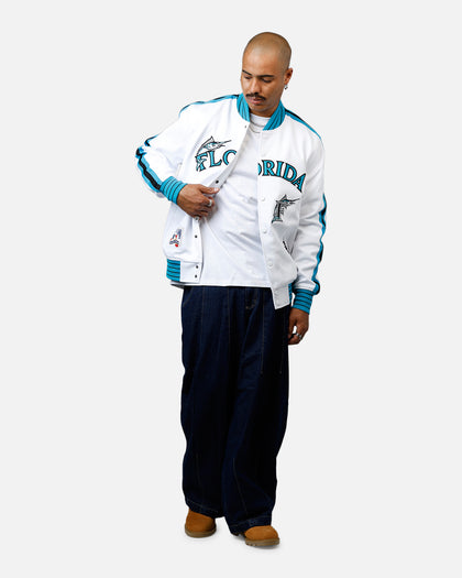 Pro Standard Florida Marlins Double Knit Jacket White