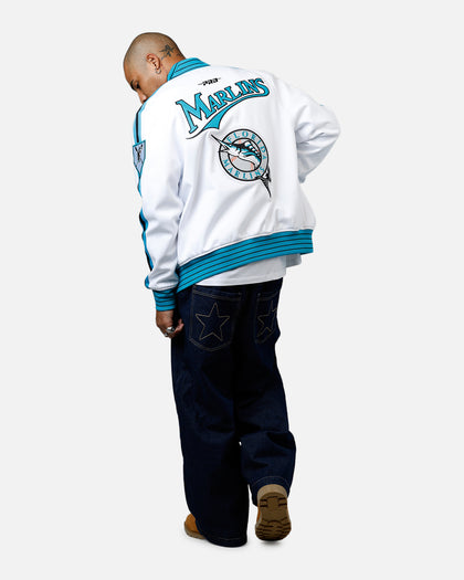 Pro Standard Florida Marlins Double Knit Jacket White