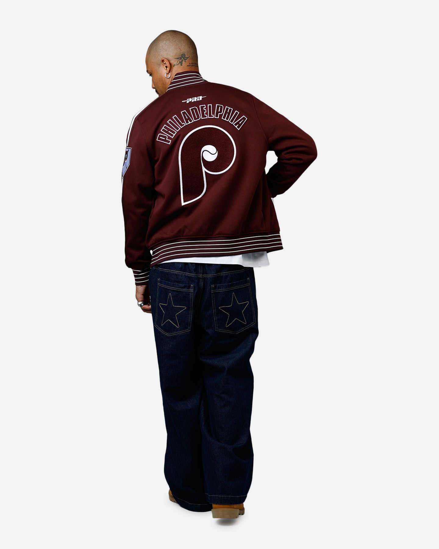Philadelphia Phillies スタジアムジャケットプロスタンダード Men's Philadelphia Phillies Pro Standard Red Wordmark Satin