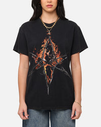 Bring Me The Horizon On Fire T-Shirt Black Vintage