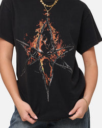 Bring Me The Horizon On Fire T-Shirt Black Vintage