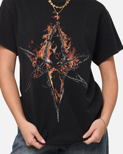 Bring Me The Horizon On Fire T-Shirt Black Vintage