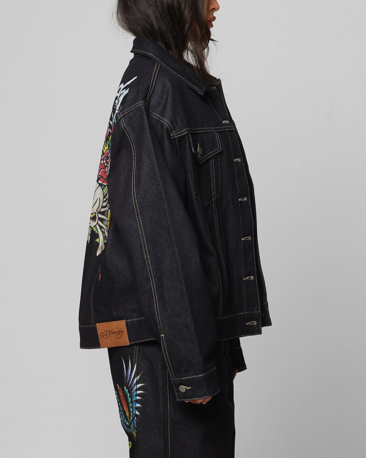 Ed Hardy Denim Jacket Raw Indigo | Culture Kings US