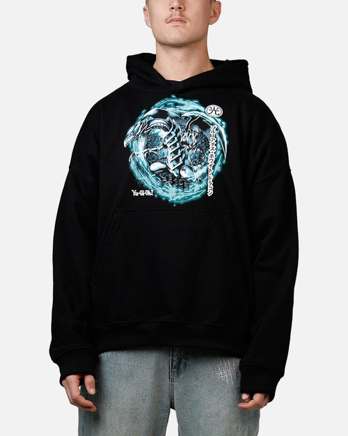 Goat Crew X Yu-Gi-Oh! Blue Eyes White Dragon Premium Hoodie Black