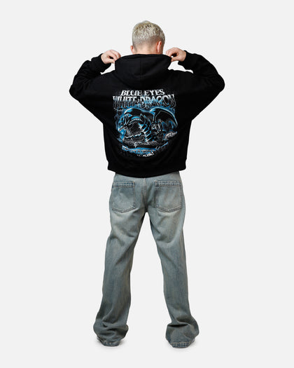 Goat Crew X Yu-Gi-Oh! Blue Eyes White Dragon Premium Hoodie Black