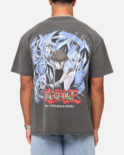 Goat Crew X Yu-Gi-Oh! Kaiba Blue Eyes Heavyweight T-Shirt Black Wash
