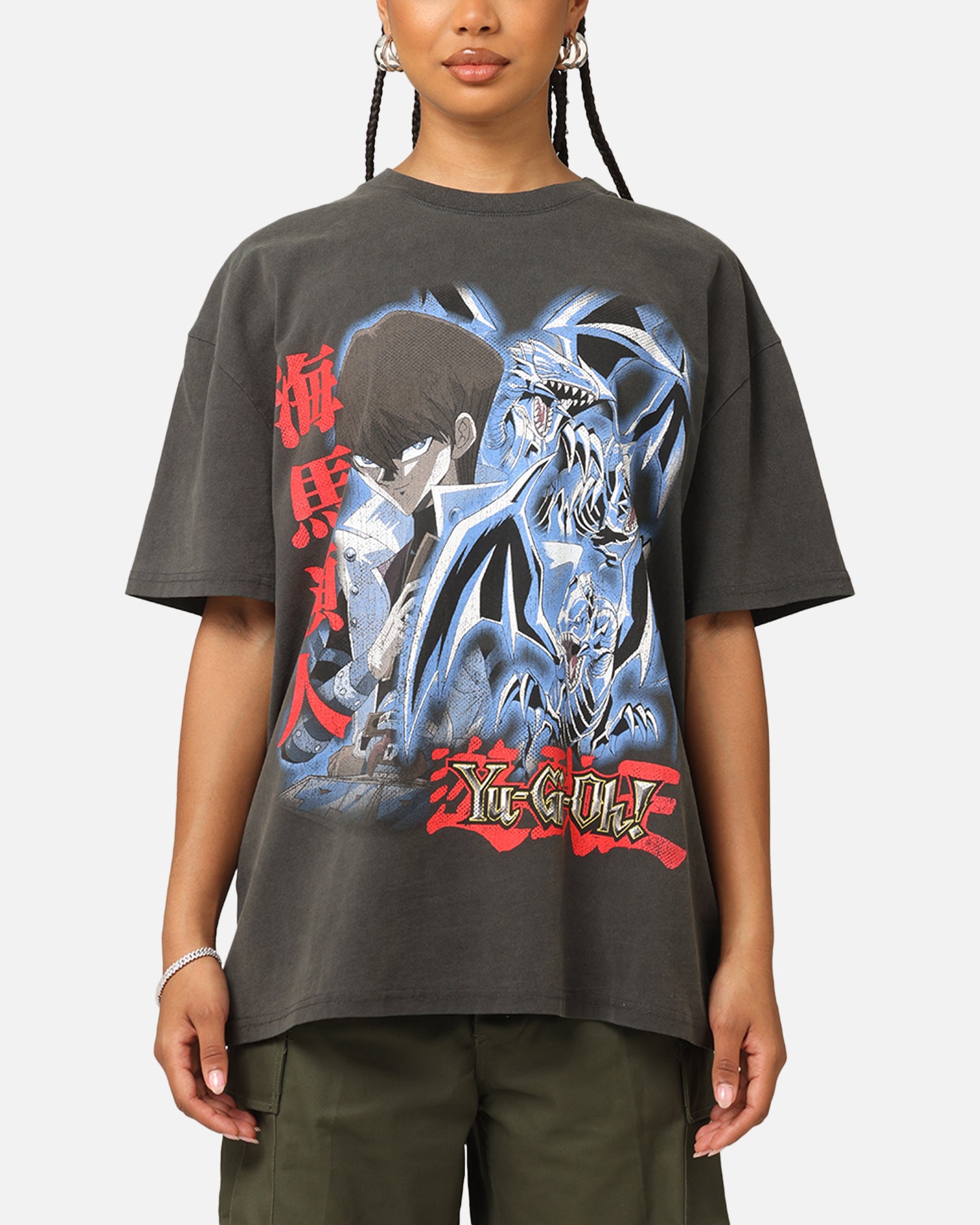 Goat Crew X Yu-Gi-Oh! Kaiba Blue Eyes Heavyweight T-Shirt Black