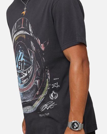 Mitchell & Ness X Mclaren Oscar Piastri Helmet T-Shirt Faded Black