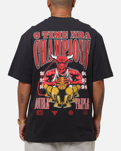 Mitchell & Ness Chicago Bulls 6-Time NBA Champions T-Shirt Faded Black