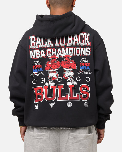 Mitchell & Ness Chicago Bulls Back To Back Hoodie Faded Black