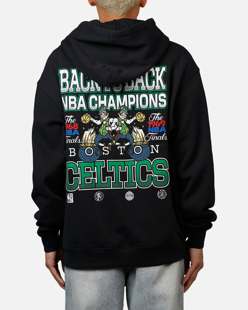 Mitchell & Ness Boston Celtics Back To Back Hoodie Faded Black