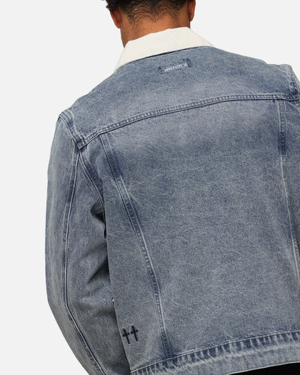 Saint Morta Gothic Distressed Denim Jacket Dirty Denim