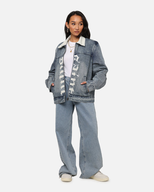 Saint Morta Gothic Distressed Denim Jacket Dirty Denim