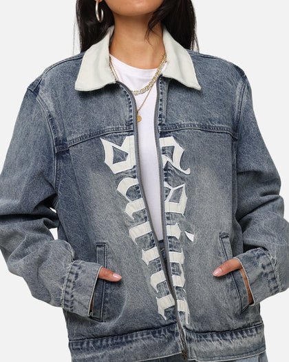 Saint Morta Gothic Distressed Denim Jacket Dirty Denim
