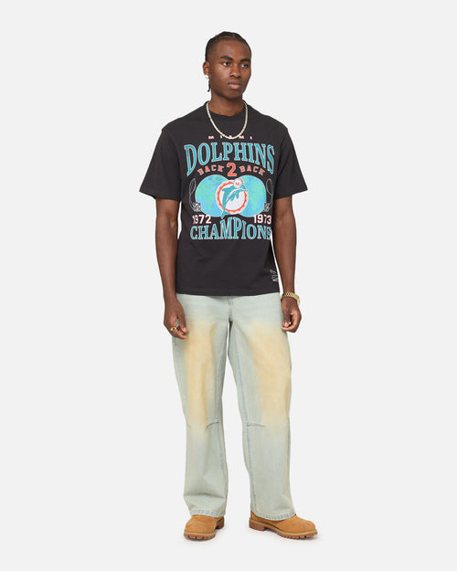 Mitchell & Ness Miami Dolphins Pinnacle T-Shirt Faded Black