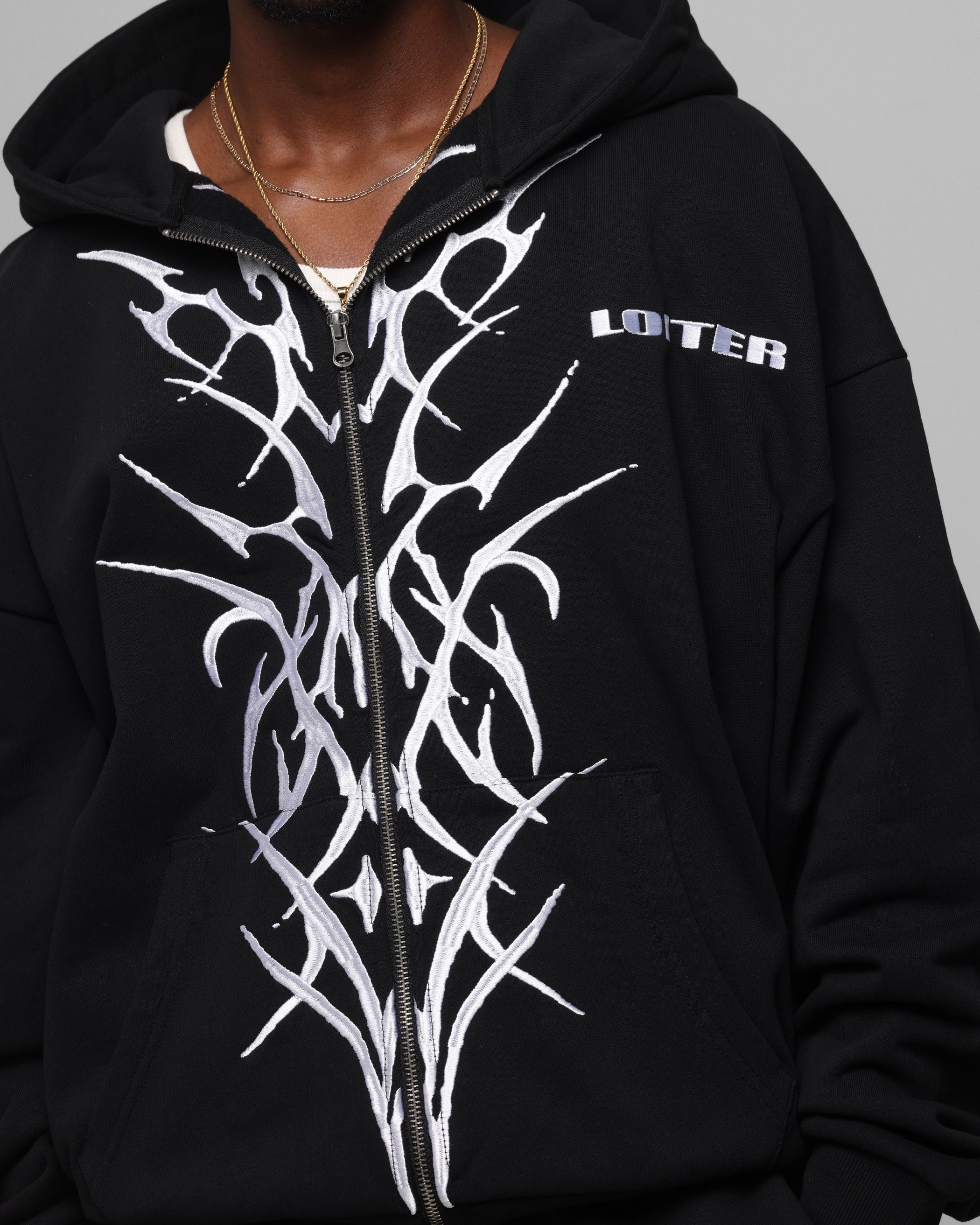 Loiter Blood Born Zip Hoodie Black | Culture Kings US