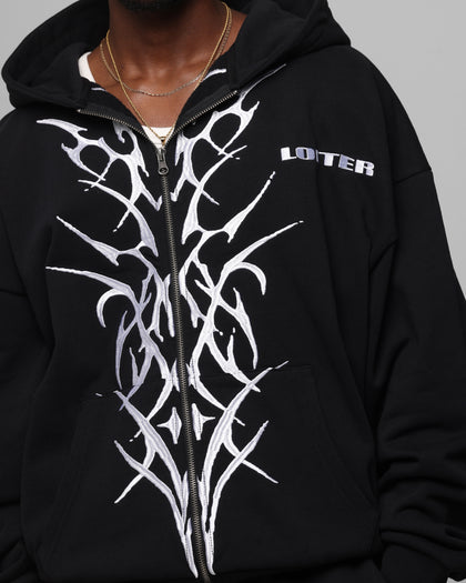 Loiter Blood Born Zip Hoodie Black