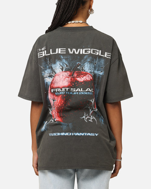 Goat Crew X The Wiggles Blue Wiggle Heavy T-Shirt Black Wash