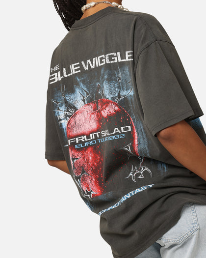 Goat Crew X The Wiggles Blue Wiggle Heavy T-Shirt Black Wash